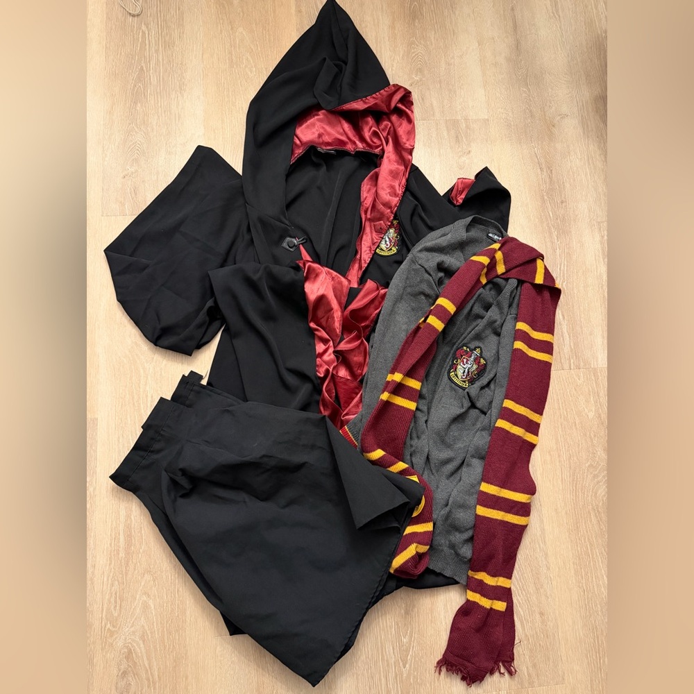 Harry pottery Black and Red Wizard Costume Set